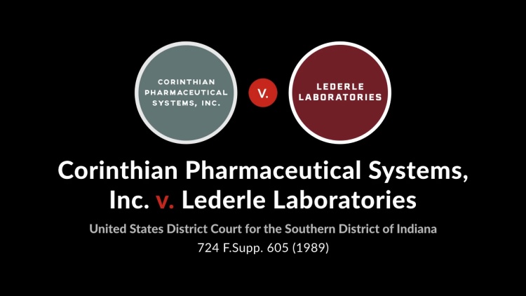 Corinthian Pharmaceutical Systems, Inc. v. Lederle Laboratories