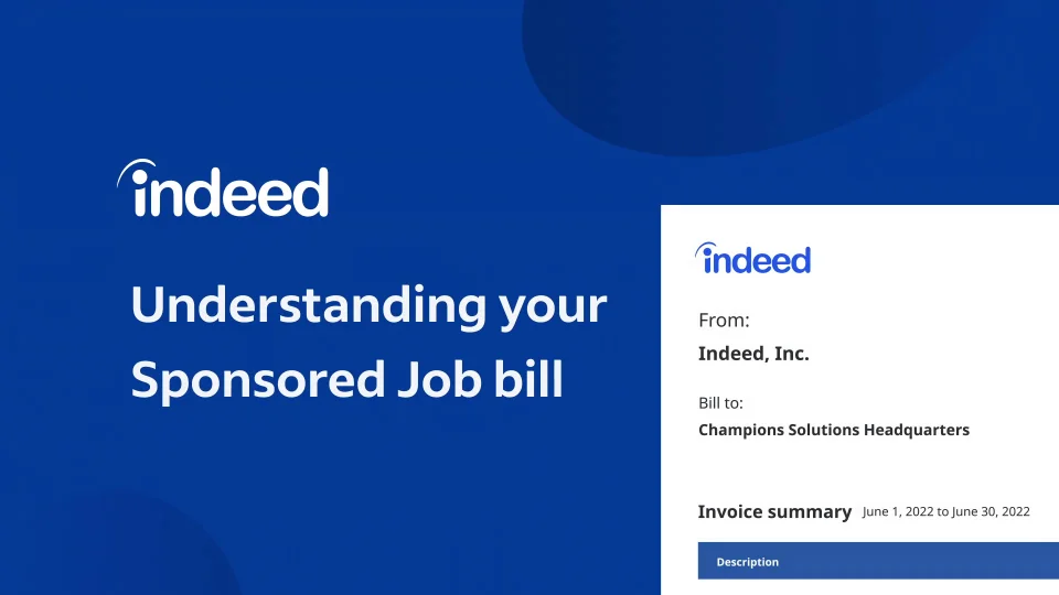 Understanding your Sponsored Job bill