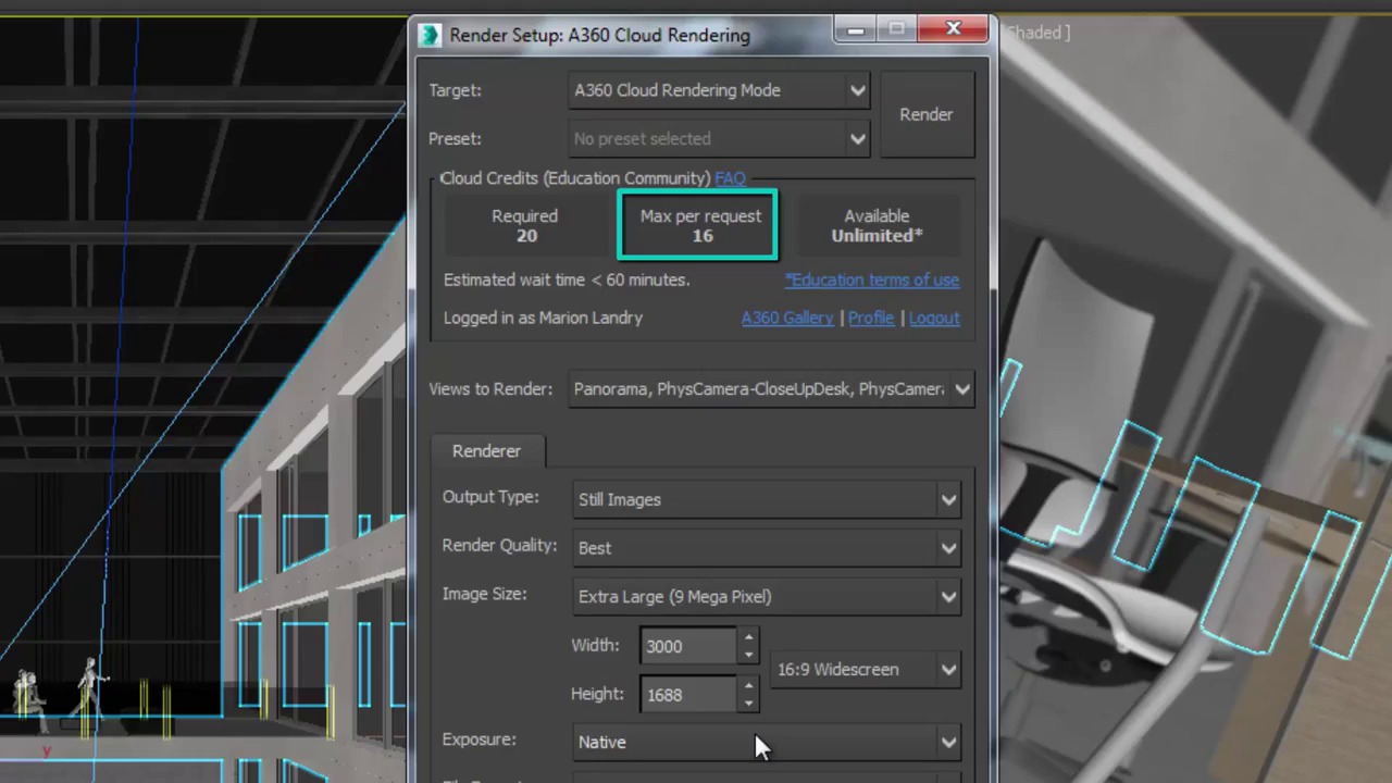 how to render in 3ds max 2016