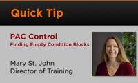 QT-PAC Control Finding Empty Condition Blocks