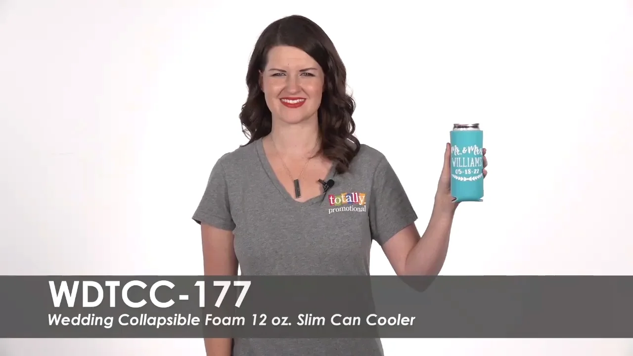 Premium Congrats Grad Slim Can Coolers - 12 Pc.