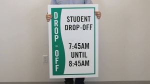 Pick Up and Drop Off Signs