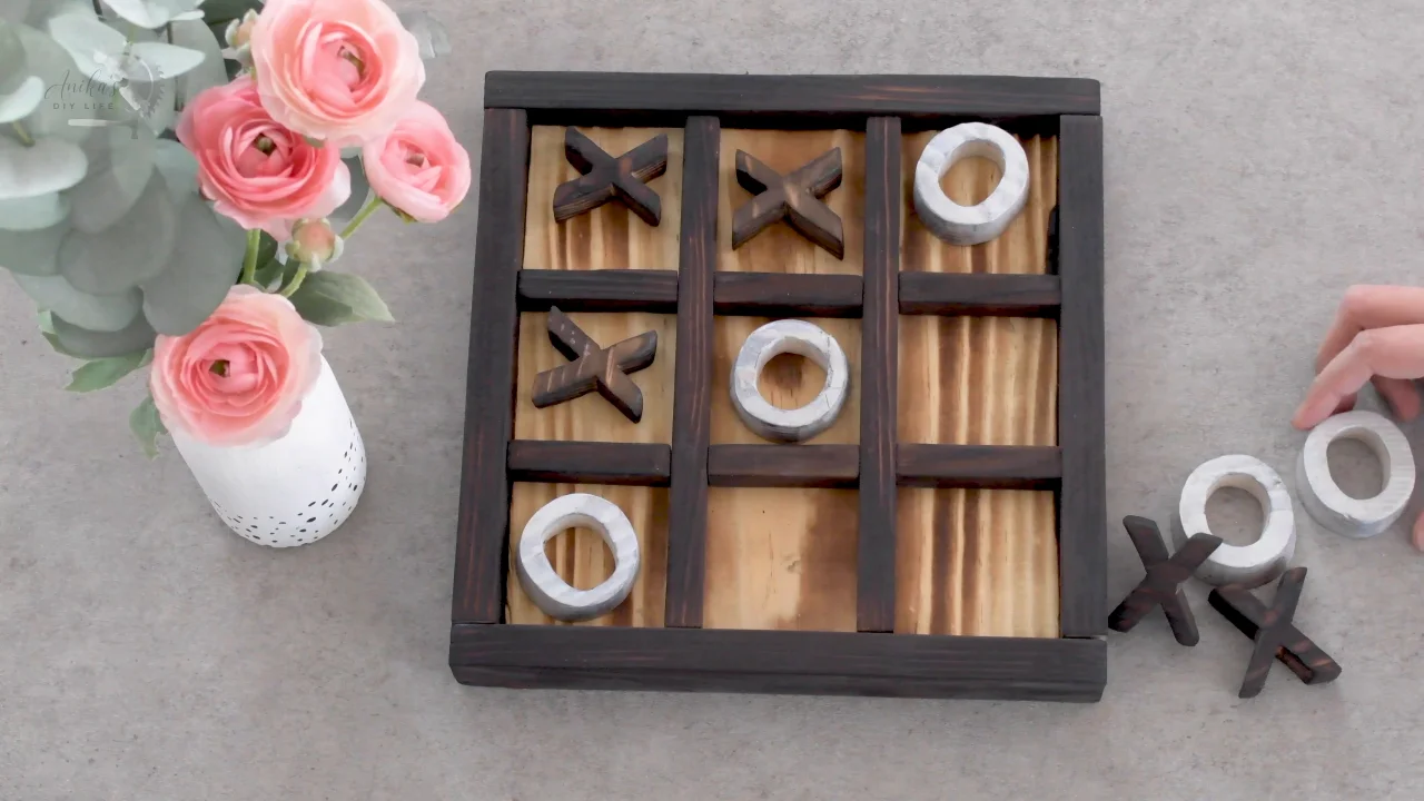 DIY Tic Tac Toe Game from Wood Scraps - DIY Inspired