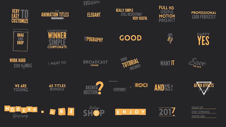 text animation presets after effects download