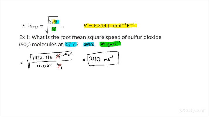 How to Calculate the Root Mean Square Speed of Molecules in Gas at a ...