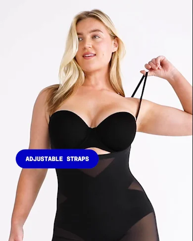 Open-Bust Mid-Thigh Bodysuit | Honeylove