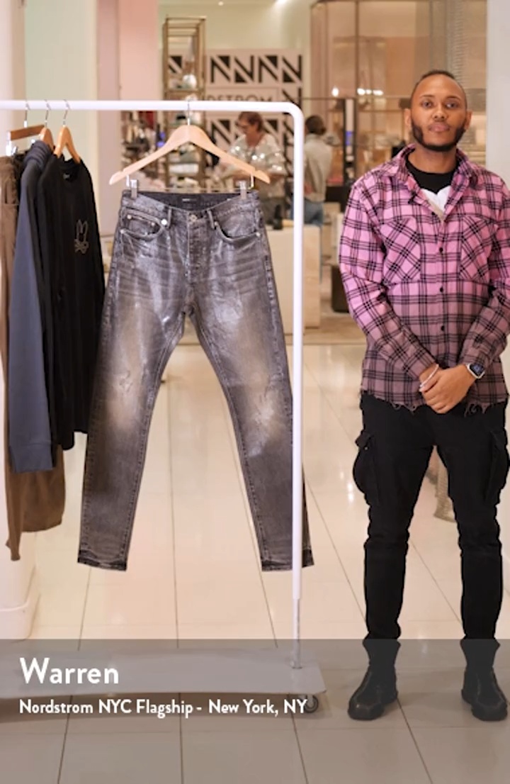 Tiled Overlay Shimmery Skinny Jeans