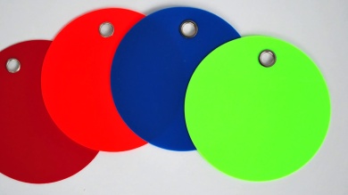 5¾ in. x 3 in. Green Vinyl Tags