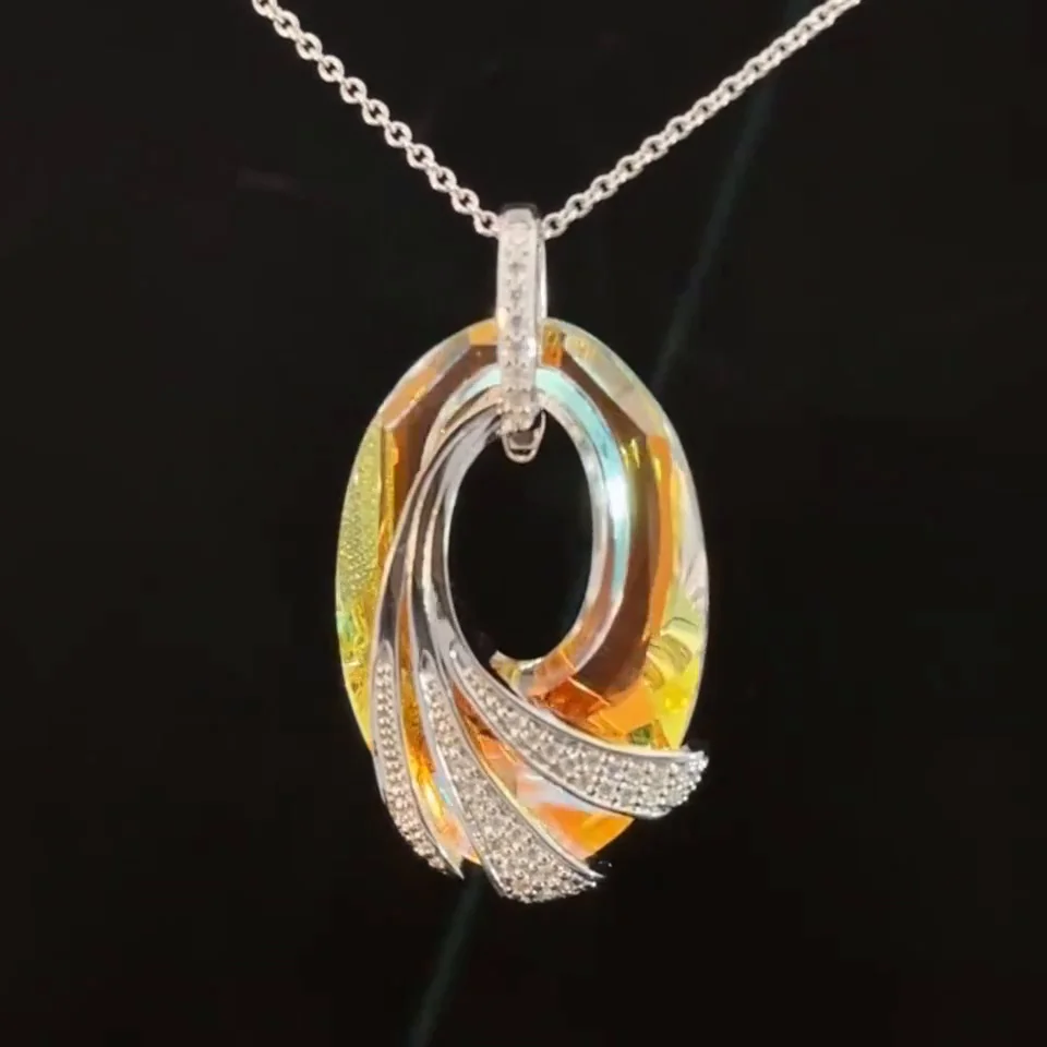 The Shimmering Sea Crystal Pendant