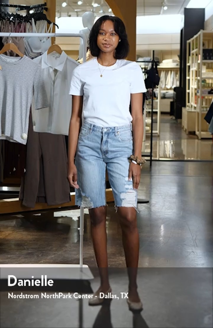 【INSTANTFUNK】24SS Destroyed denim bermuda shorts Destroyed denim bermuda shorts - INSTANTFUNK | 60% - Asian
