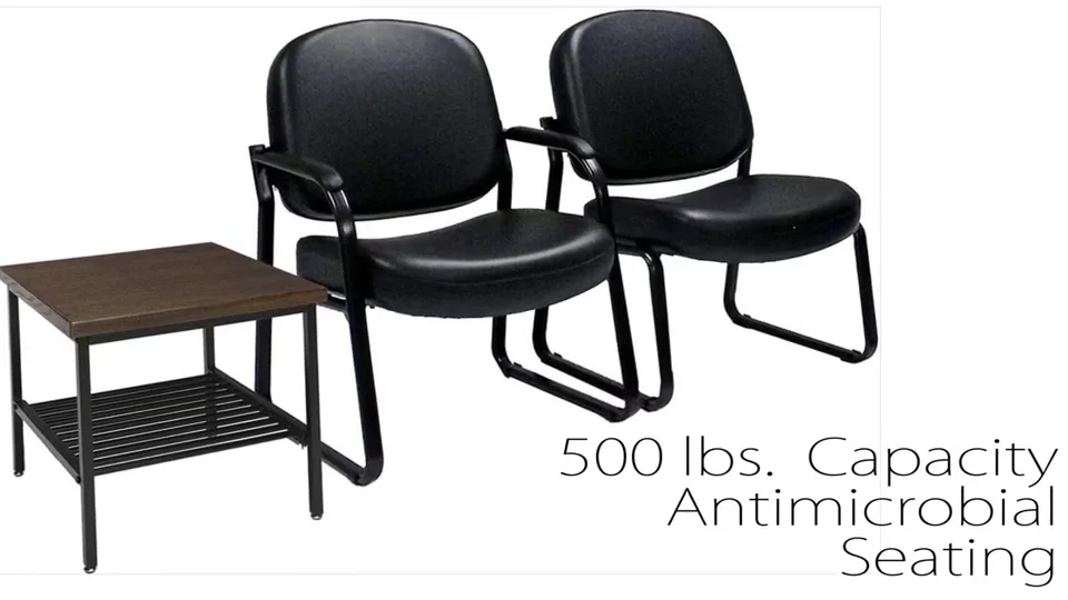 500-Pound-Capacity Antimicrobial Vinyl Guest Chair