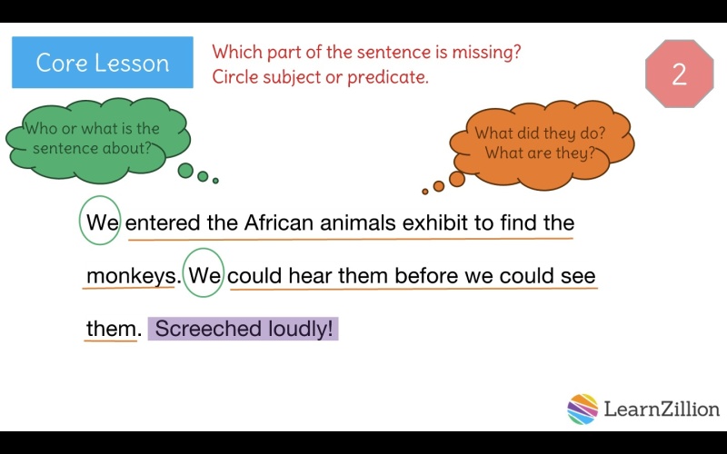 Recognize Sentence Fragments And Produce Complete Sentences Learnzillion