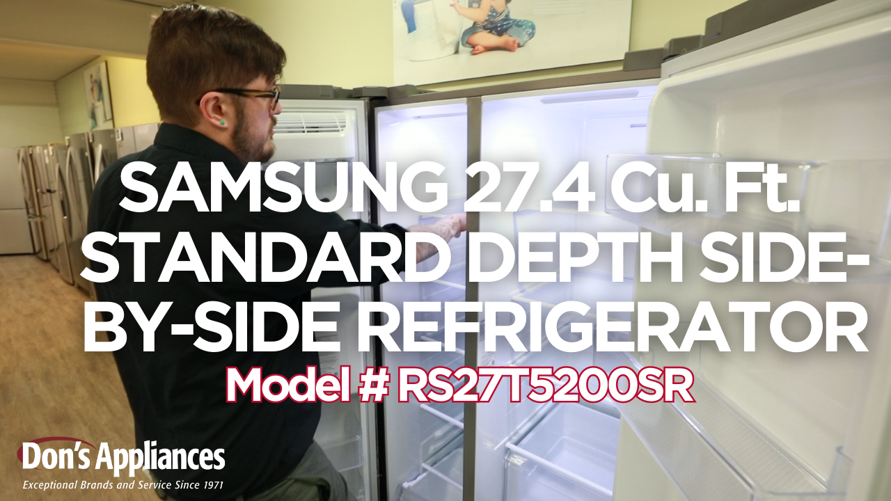 Samsung 27.4 Cu. ft. Large Capacity Side-By-Side Refrigerator in Black Stainless Steel