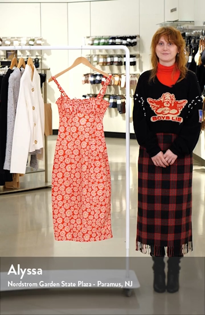 Lucinda Floral Print Midi Dress (Women) | Nordstromrack