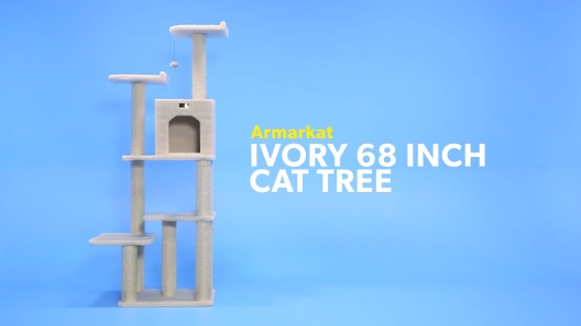 Armarkat 68-in Faux Fleece Cat Tree & Condo