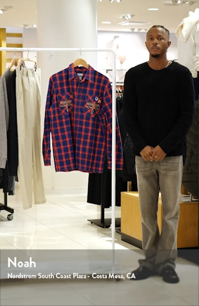 Billionaire Boys Club Dust Embroidered Plaid Flannel Button