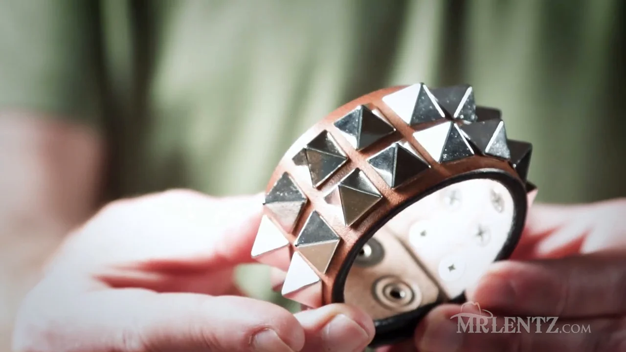 Spiked Leather Cuff - Wide | Mr. Lentz Shop