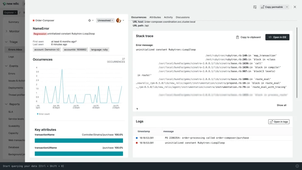 Error Monitoring For It Teams New Relic