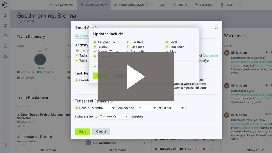 Project management training video (itimtkzx06)
