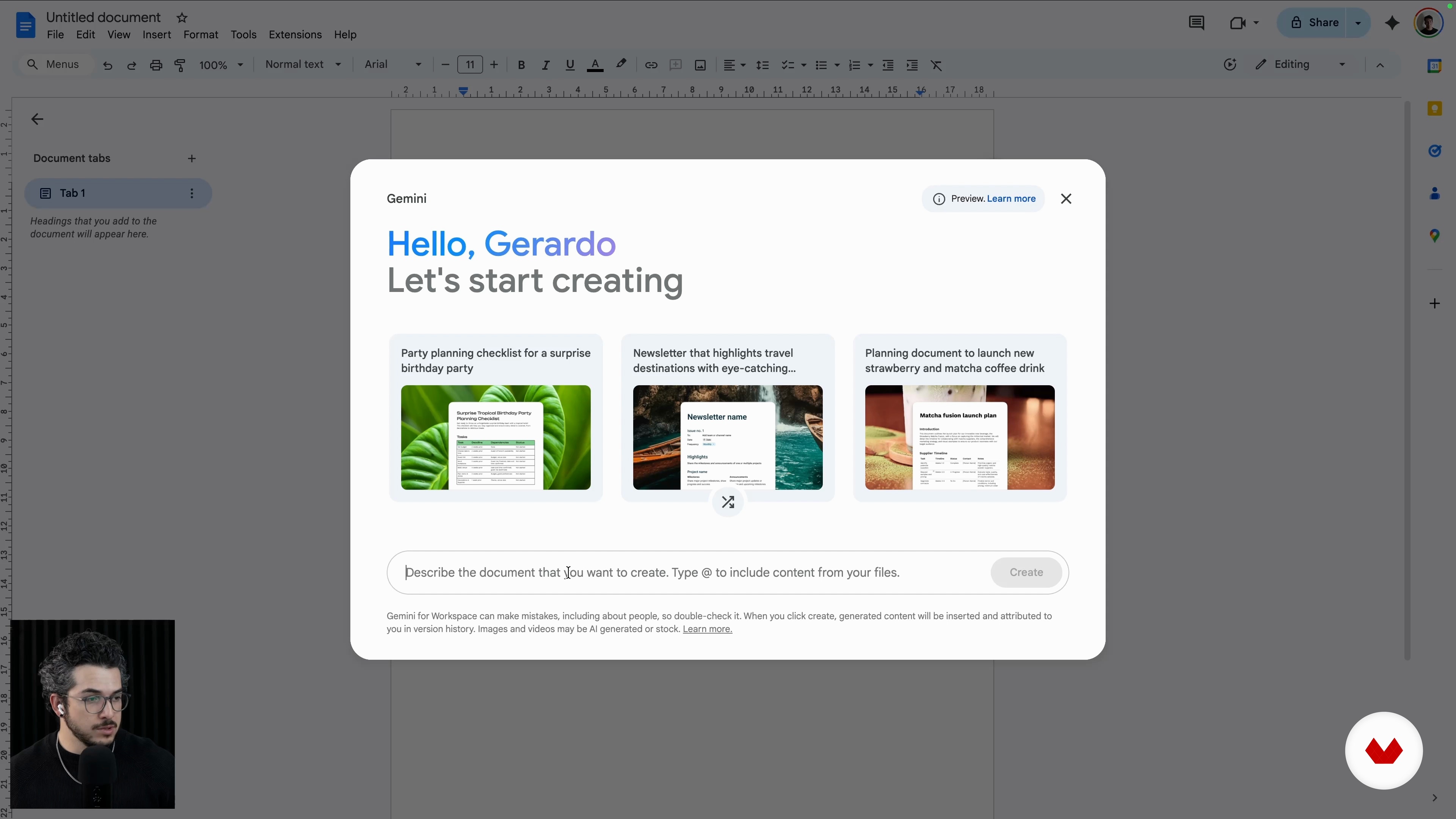 Assemble the Design Brief With Gemini in Docs
