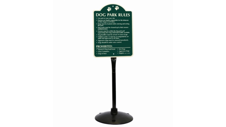 17in Cast Iron Sign Base and Post