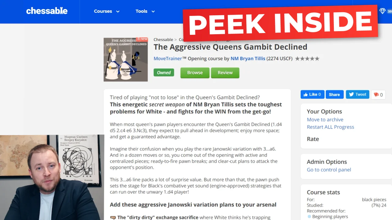 Queen's Gambit Declined - Janowski Variation - Remote Chess Academy
