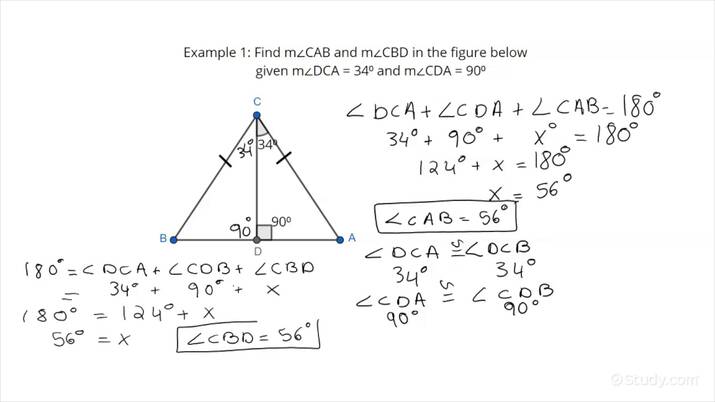 How To Find An Angle Measure For A Triangle Sharing A Side With Another