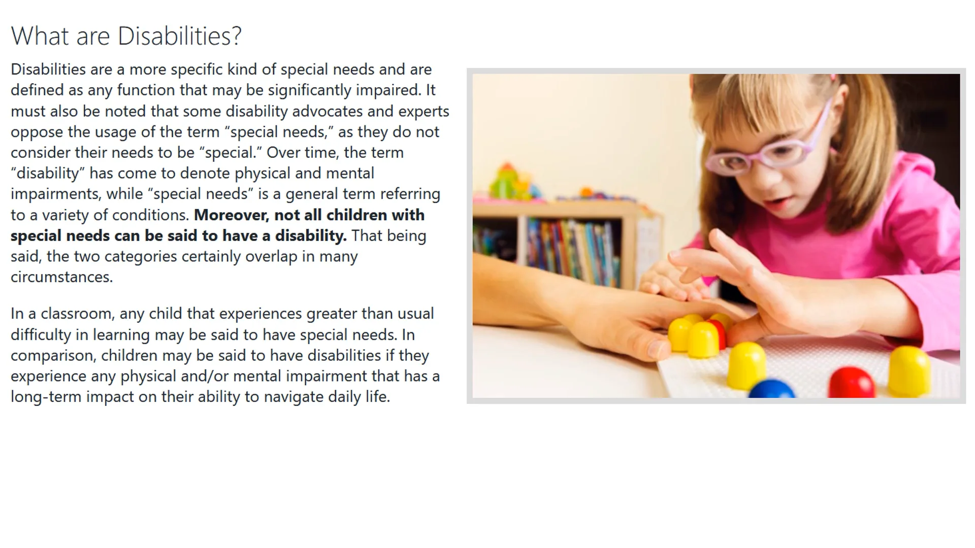 How Do You Define a Special Needs Child?