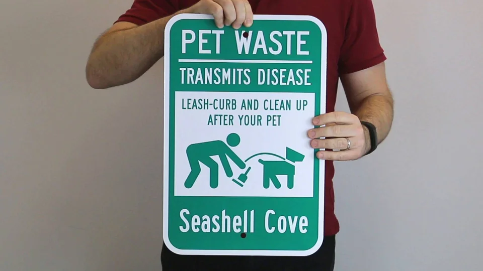Custom Dog Poop Signs Video