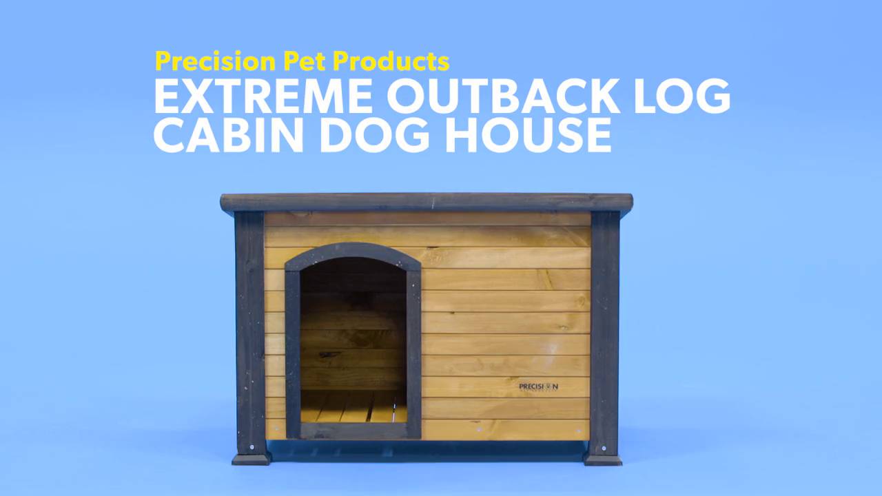 Precision pet products outback hot sale log cabin dog house