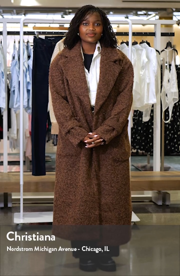 Topshop Chuck On Faux Shearling Longline Coat | Nordstromrack