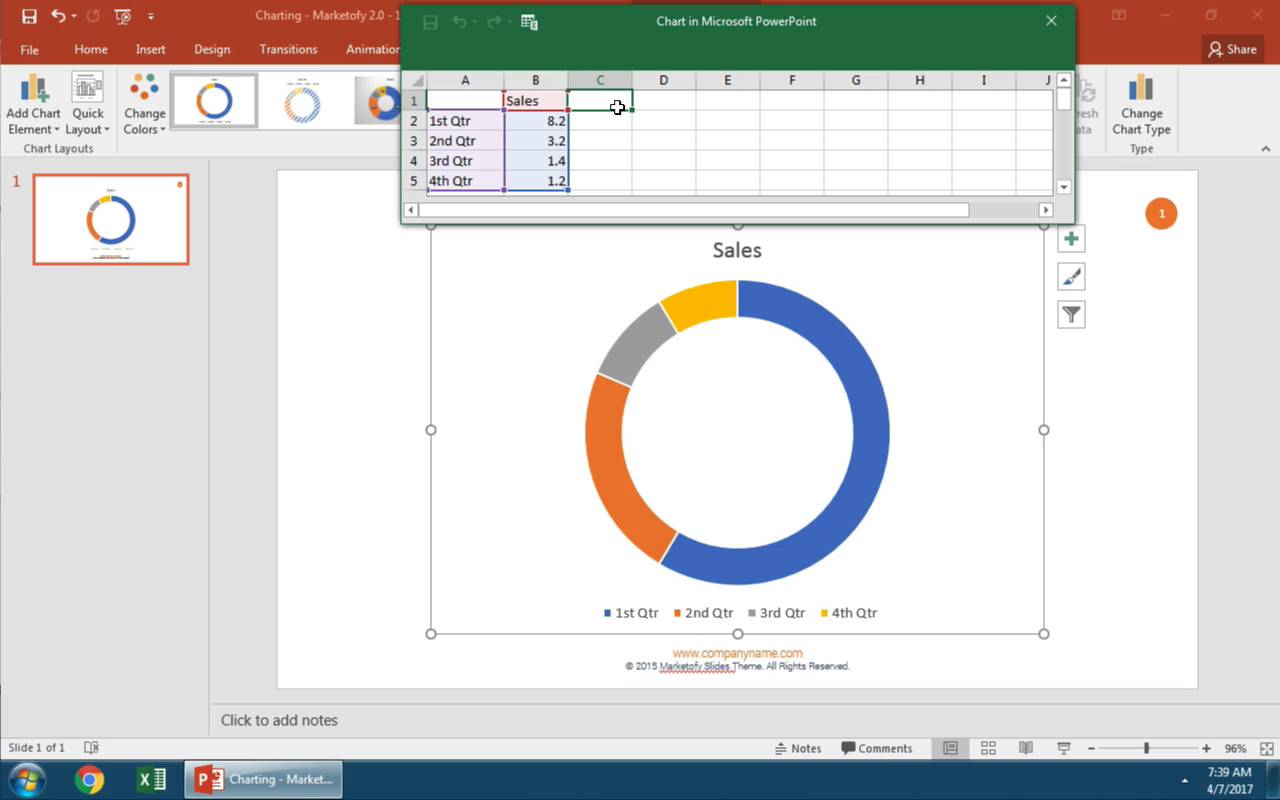 Как сделать диаграмму в презентации powerpoint на телефоне