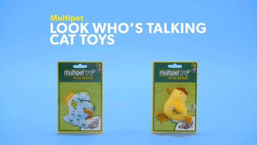 Multipet Look Who's Talking Plush Cat Dog Toys