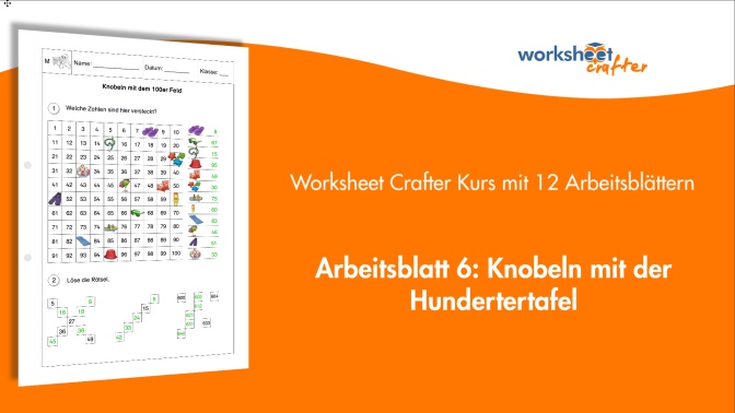 AB Knobeln mit der Hundertertafel