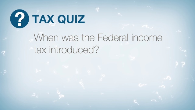 Tax Quiz: Federal Income Tax