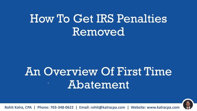 How Do I Request A First Time Penalty Abatement From The Irs