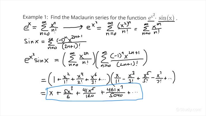 Constructing The Maclaurin Series For Other Functions Using The Maclaurin Series For Sinx Cos 0047