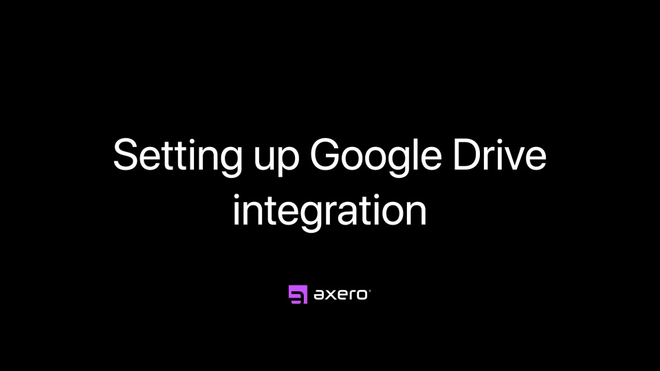 Setting up Google Drive integration