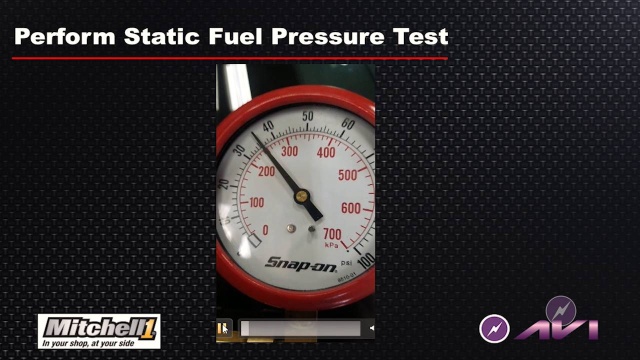 Static Fuel Pressure Test