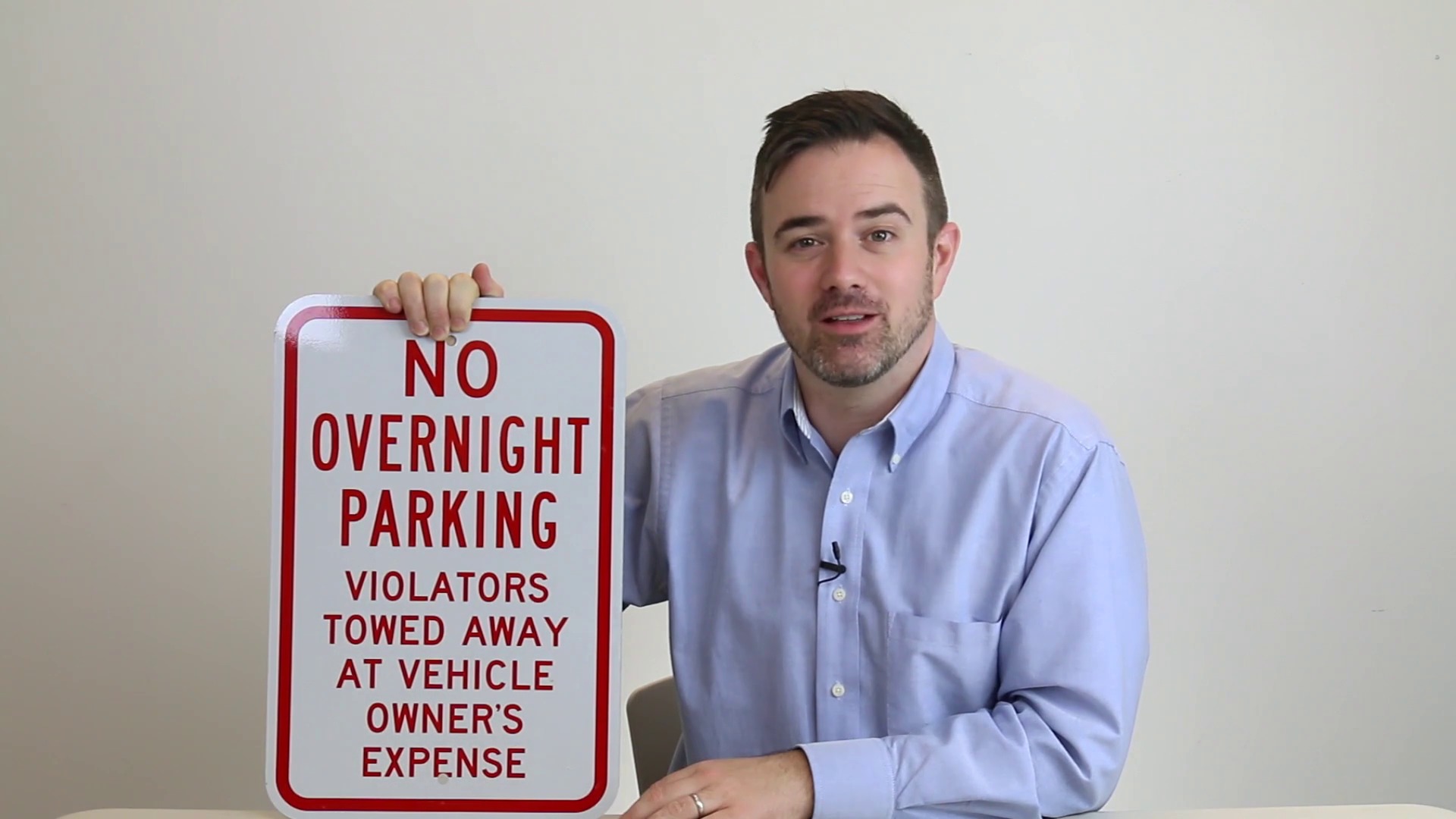 No Overnight Parking Sign