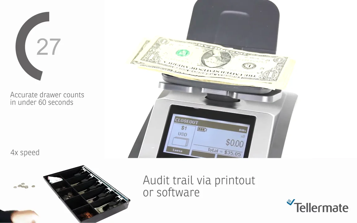 Money Counting Machine | Tellermate T-ix