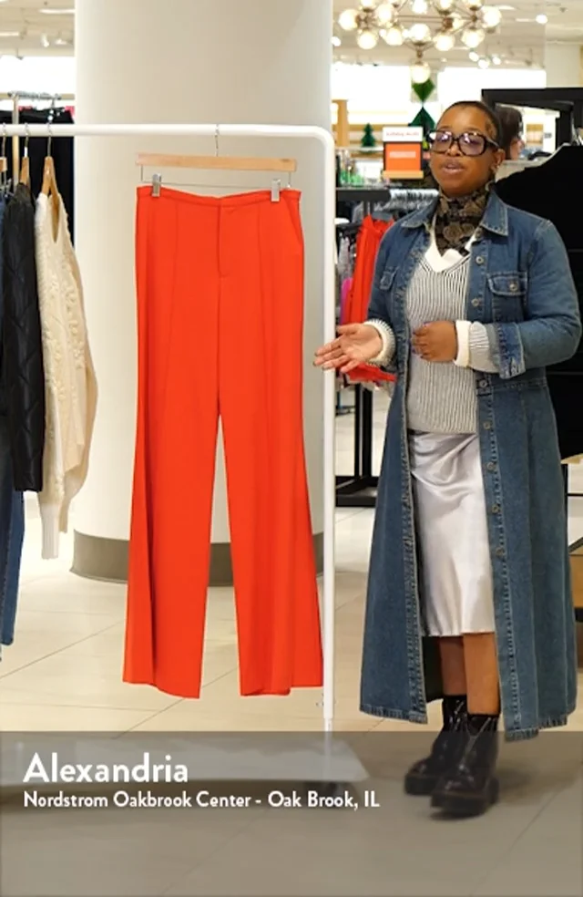 Alice + Olivia Dylan High Waist Wide Leg Pants