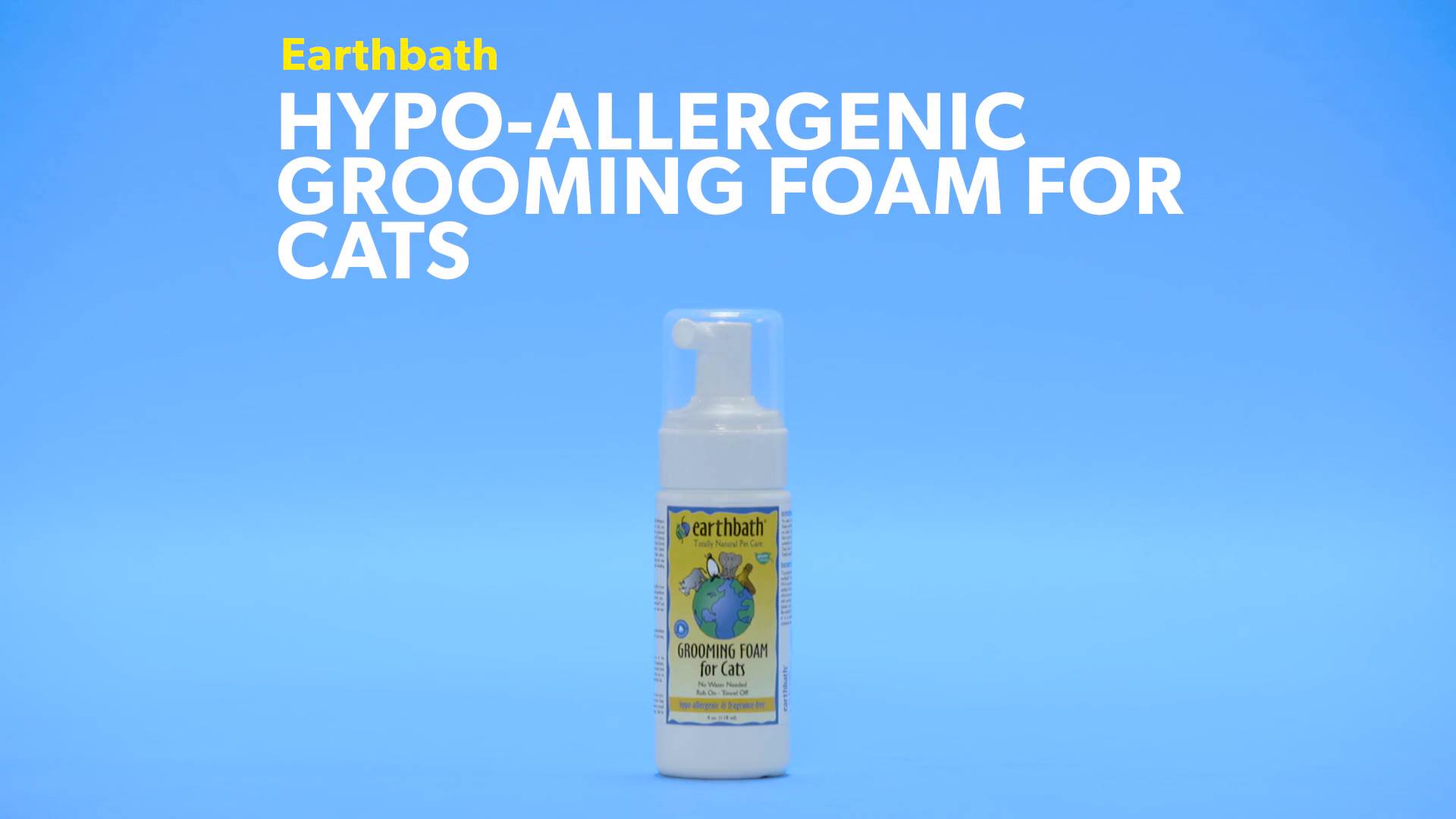 Earthbath grooming foam for cats sale