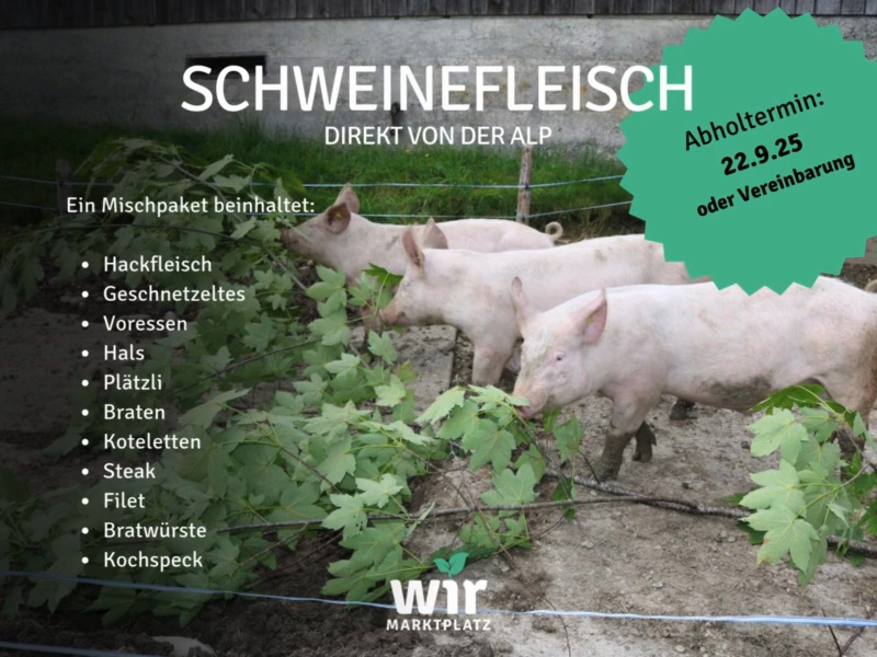 Rinderalp Schweinefleisch
