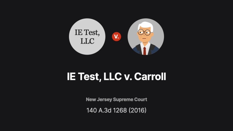 IE Test, LLC v. Carroll