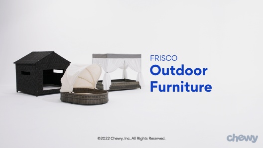 Frisco Outdoor Wicker Canopy Dog Bed