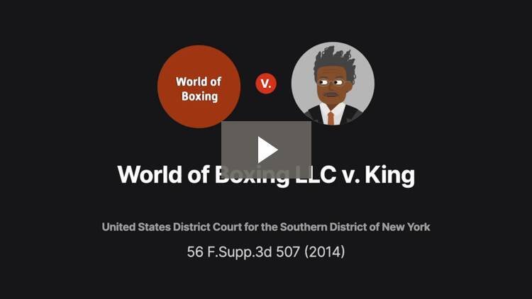 World of Boxing LLC v. King