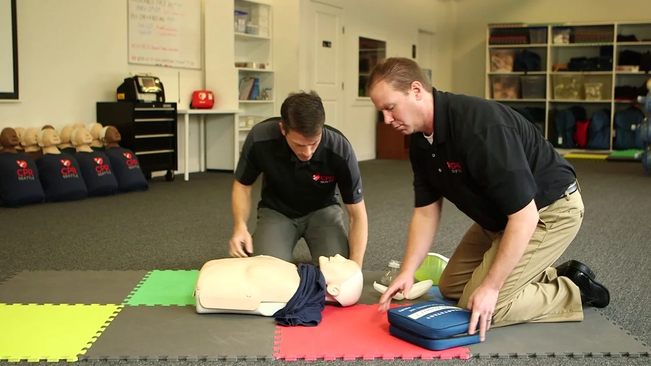 BLS two-rescuer adult CPR and AED demonstration