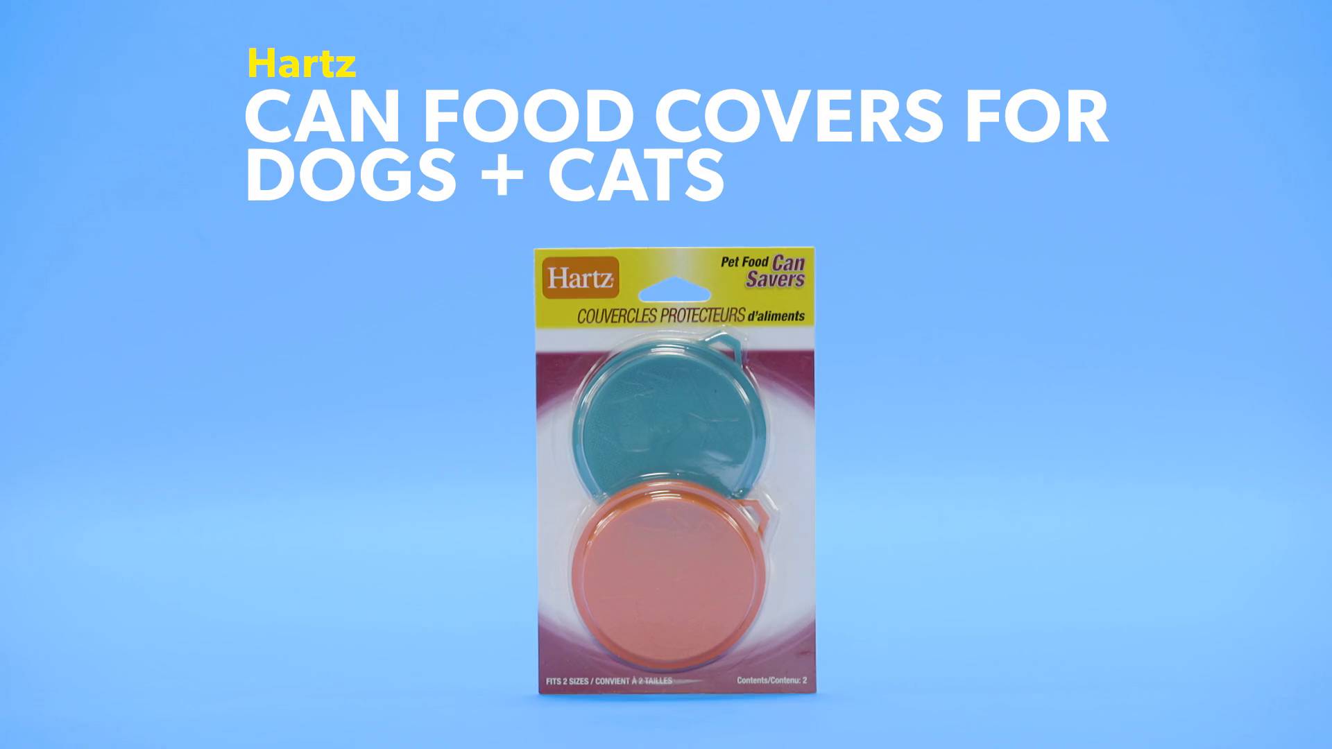 HARTZ Can Food Covers for Dogs Cats 2 count Color Varies