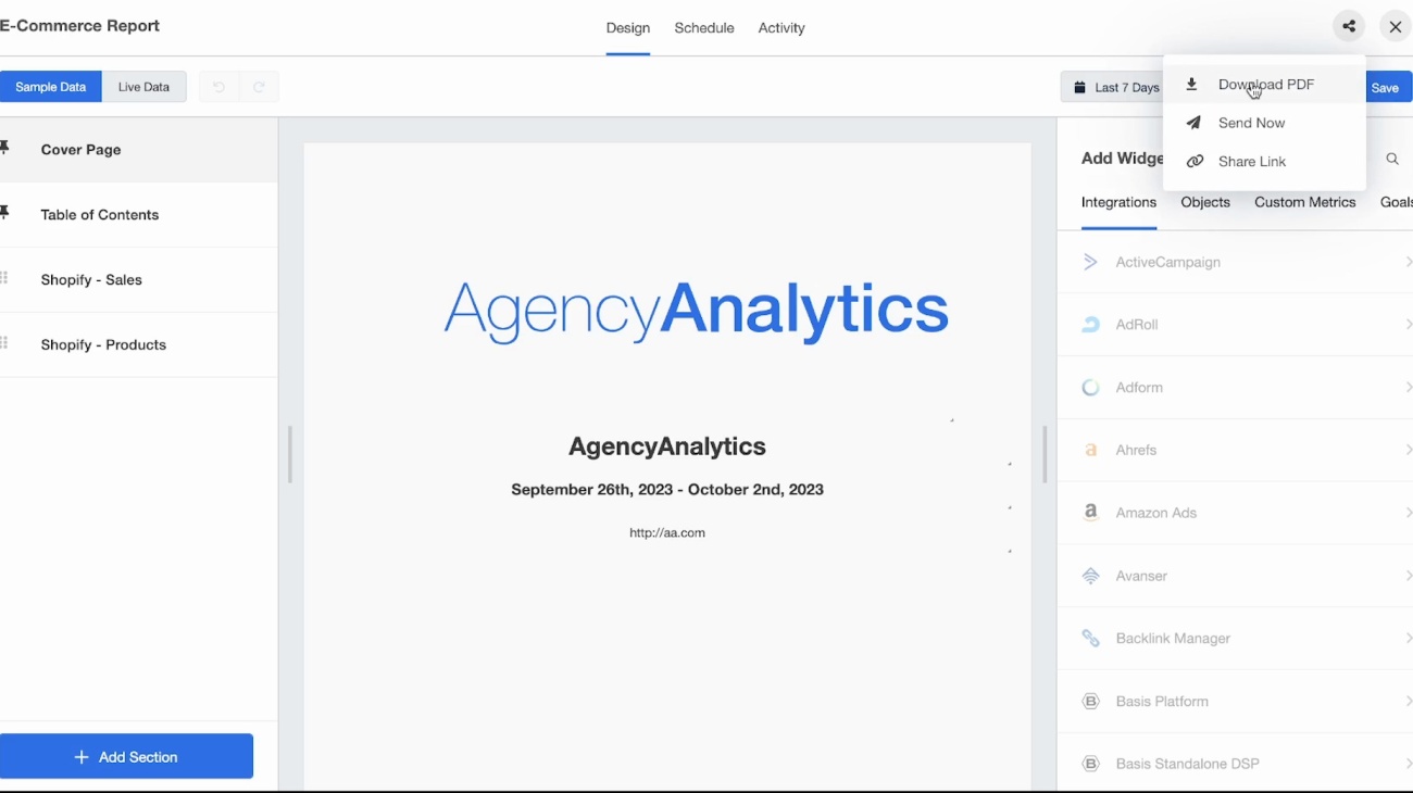 Report Date Range Picker Updates | AgencyAnalytics